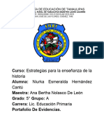 Estrategias de Historia - Portafolio de Evidencias