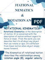 Rotational Kinematics & Rotation Angle