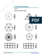 Grade 1 Coloring Fractions Shapes 3