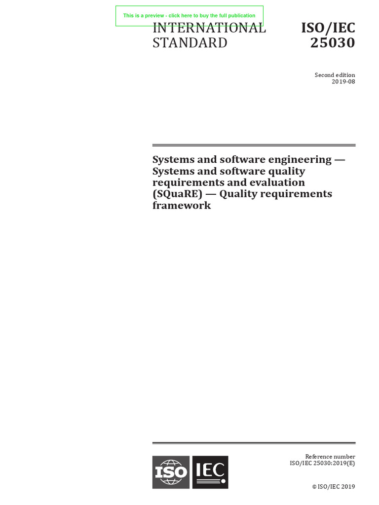Info Isoiec25030 (Ed2.0) en | PDF | International Organization For ...