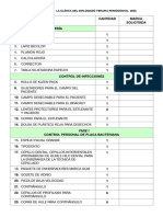 Lista de Instrumental Diplomado Terapia Periodontal 2023