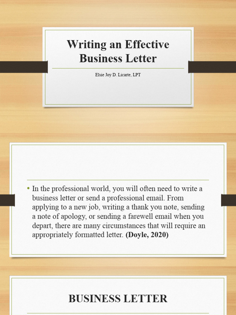 Effective Business Letter Writing Guide | PDF