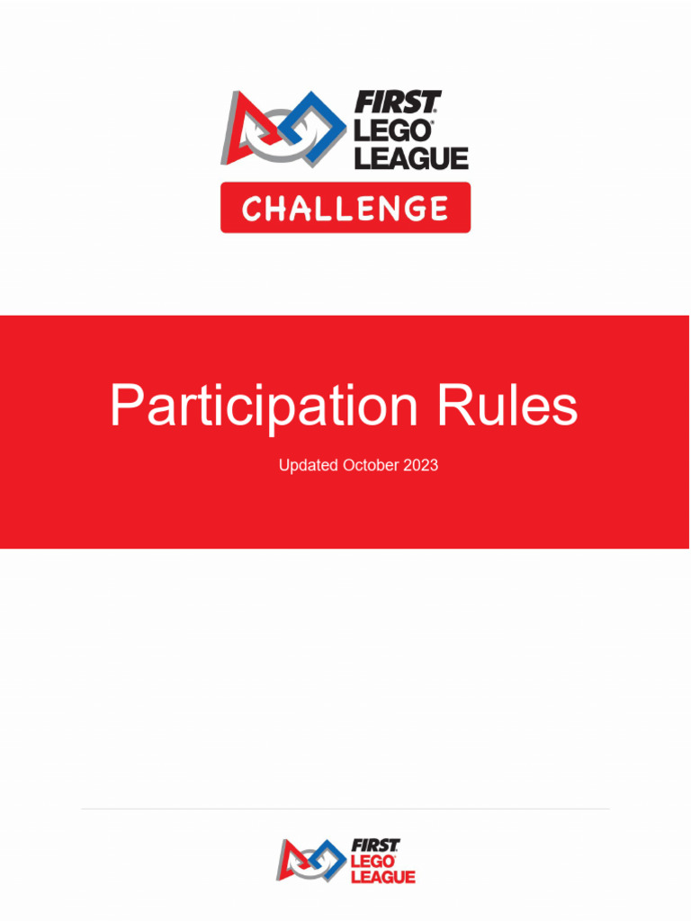 FLL Challenge Masterpiece Participation Rules | PDF | Career & Growth ...