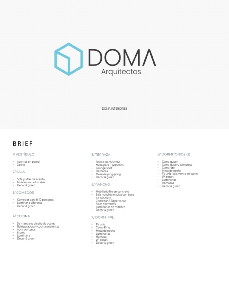 Diseño de Interiores por DOMA Arquitectos | PDF | Sofá | Mueble