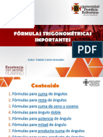 Fórmulas Trigonométricas Importantes (Diapositivas)