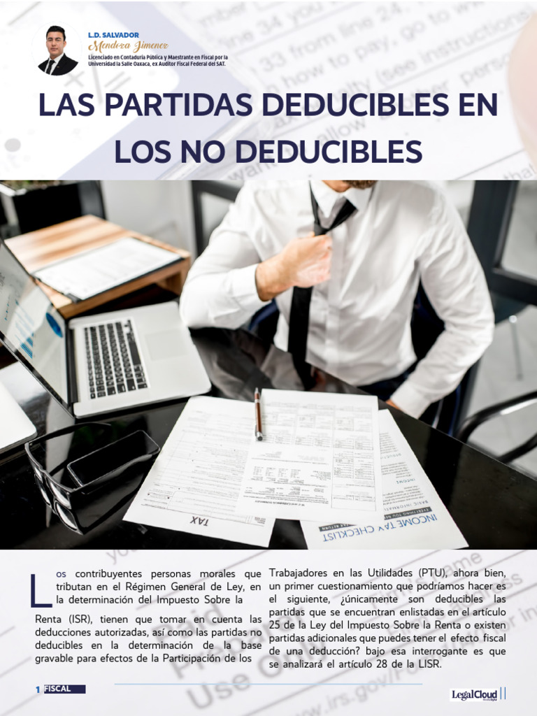 Partidas No Deducibles en ISR | PDF | Impuesto sobre la renta | Impuestos