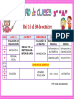 Horario Semana 16 de Octubre