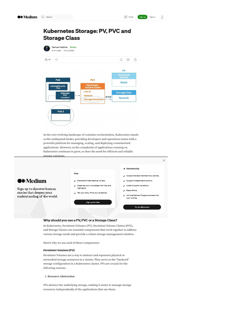 Kubernetes Storage Persistent PV | PDF | Information Technology | Computing
