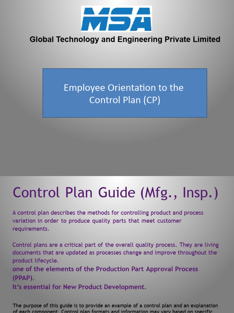 Control Plan Guide for Quality Assurance | PDF