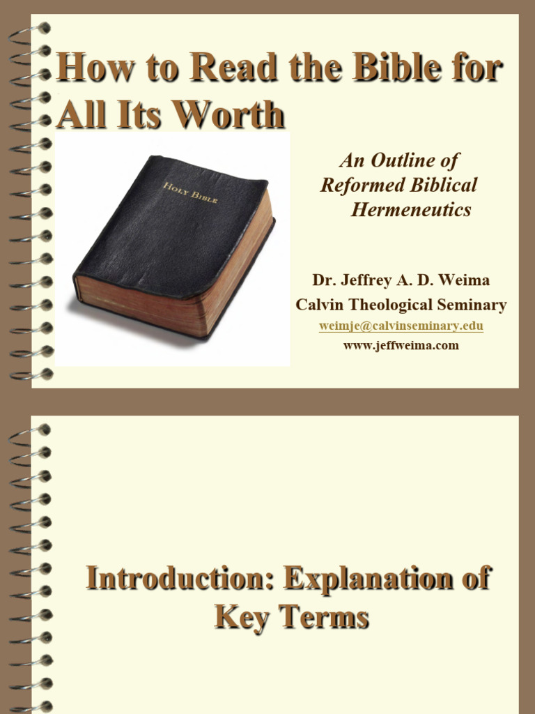 How To Read The Bible For All Its Worth Ebook