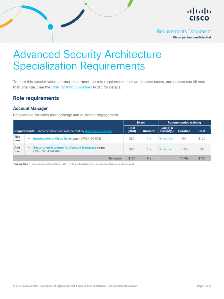 Adv Sec Arch Spec Parnter Req Etmg en | PDF | Cisco Certifications ...