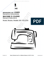 Kenmore 385.15510200 Sewing Machine Instruction Manual