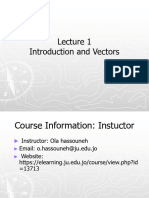 Lecture 1 Vectors