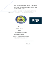 Assessment of Risk Management On Small and Micro Enterprises: Case Study On Some Selected Small and Micro Enterprises in Kezira Area