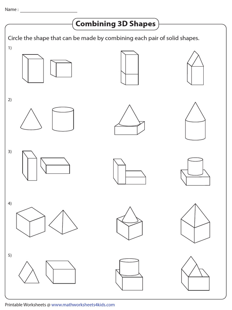 Combine 3d Shapes PDF