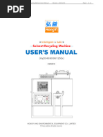 Hongyi Solvent Recycling Machine - User's Manual Hy20406090125Ex