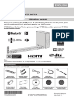 Sharp HT-SB602 User Manual