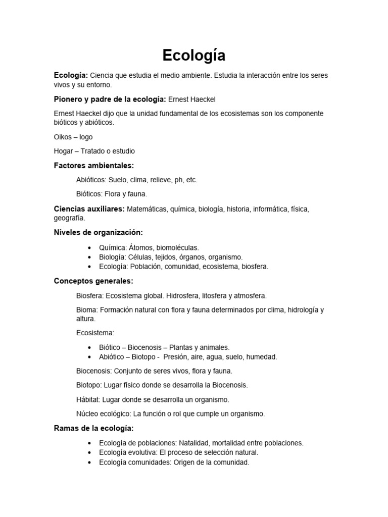 Fundamentos de Ecología y Ecosistemas | PDF | Ecología | Entorno natural
