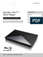 Blu-Ray Disc™ / DVD Player: Operating Instructions