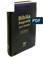 Resumo Biblia Sagrada Letra Grande Preta Editora Ave Maria