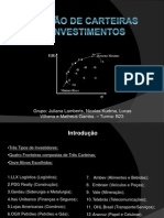 Administração Financeira I - Seleção de Carteiras de Investimentos