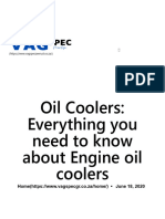 Oil Coolers - Everything You Need To Know About Engine Oil Coolers - VAG Spec Menlyn