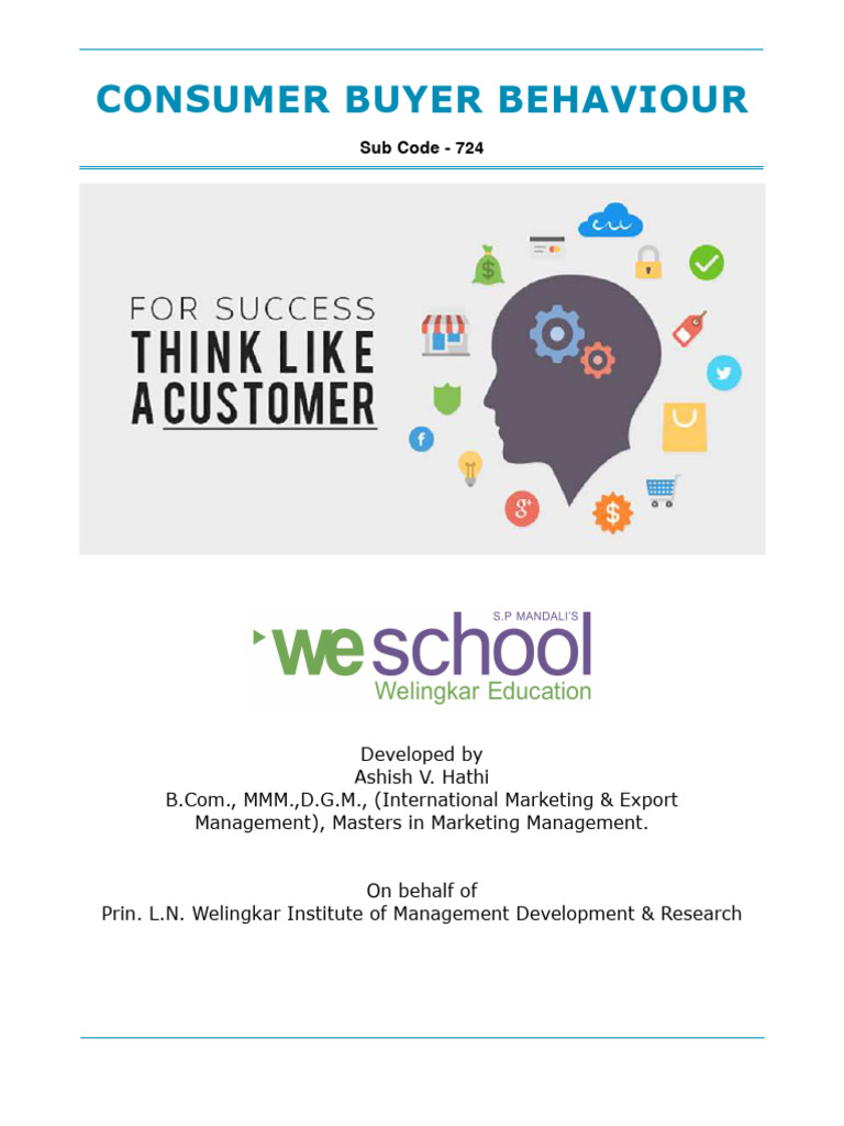 Consumer Buyer Behaviour 724 v1 | PDF | Consumer Behaviour | Marketing