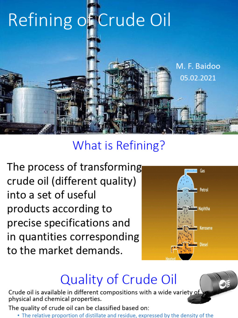Crude Oil Refining Processes Explained | PDF | Cracking (Chemistry ...