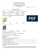 7th Grade Final Test Variation A and B With Answer Key