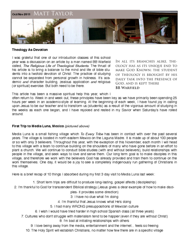 Theology and Church Planting in Mexico | PDF | Disciple (Christianity ...