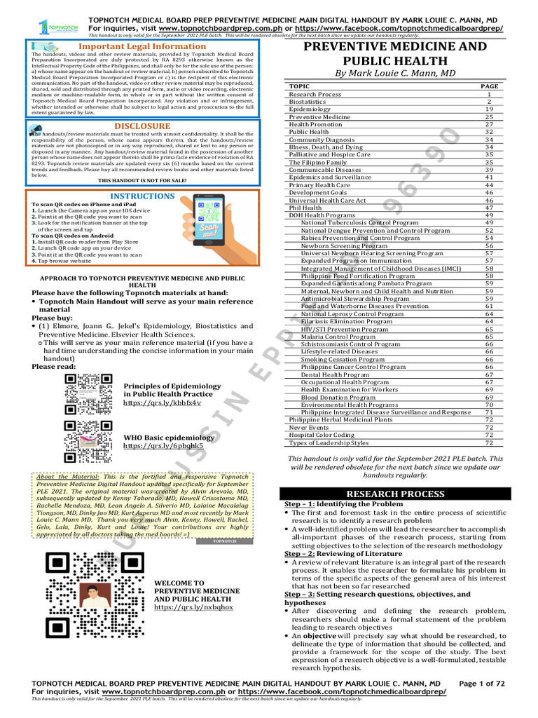 Preventive Medicine Board Prep Guide | PDF | Level Of Measurement ...