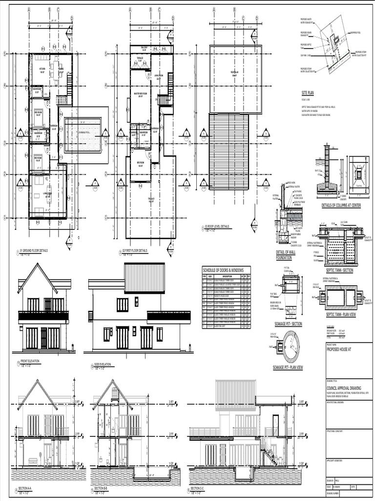 Proposed House Architectural Plans | PDF