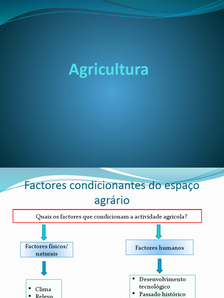 Factores Do Espaã o Agrario | PDF | Agricultura | Solo