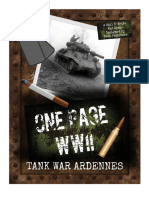 One Page WWII Tank War Ardennes