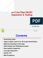 R UPERTY - Second API Line Pipe Basics QA QC Inspection and Testing 2011