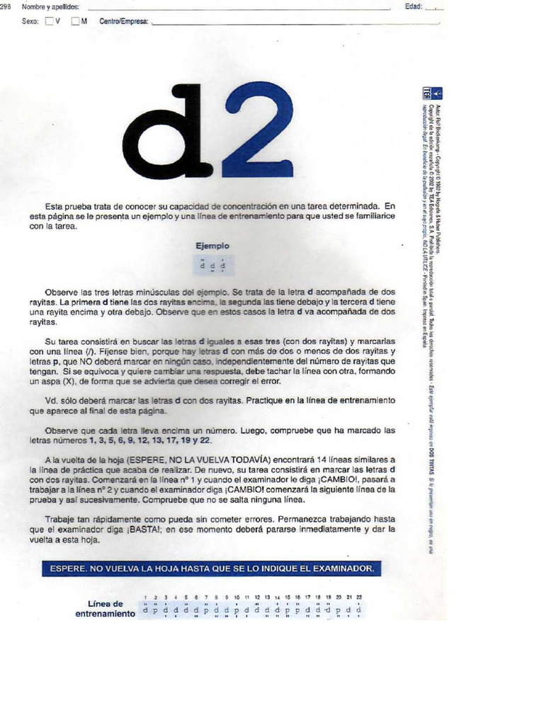 D2 Atencion | PDF