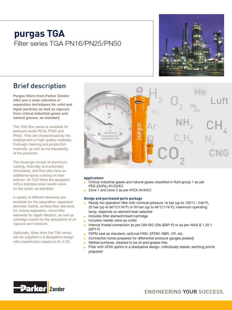 TGA Gas Filters | PDF | Filtration | Adsorption