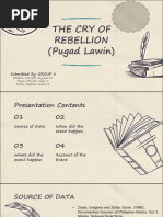 The Cry of Rebellion (Pugad Lawin) : Submitted By: GROUP 8