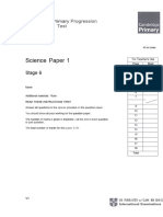 Primary Progression Test Stage 6 Science Paper 1