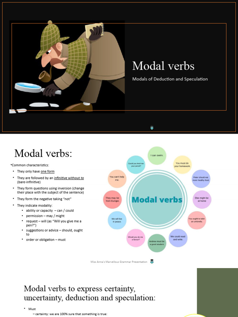 Modal Verbs of Deduction and Speculation Picture Description Exercises