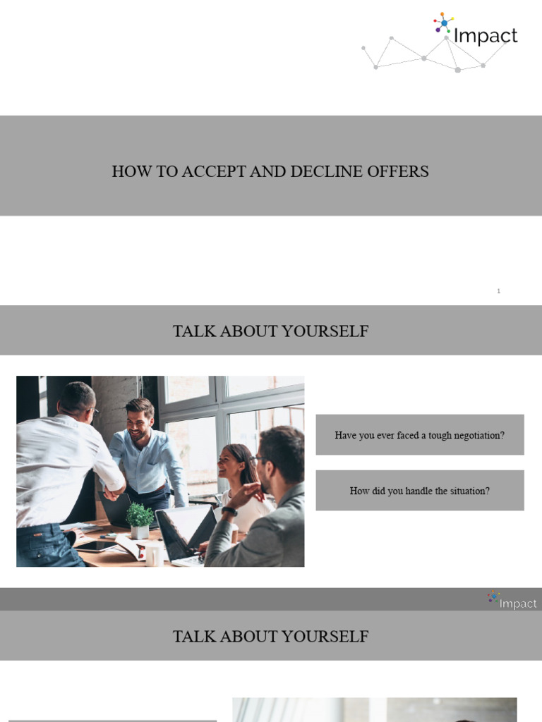 Accepting and Declining Offers Guide | PDF