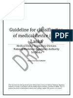 Draft - Guideline For Classification of Medical Device in Sri Lanka