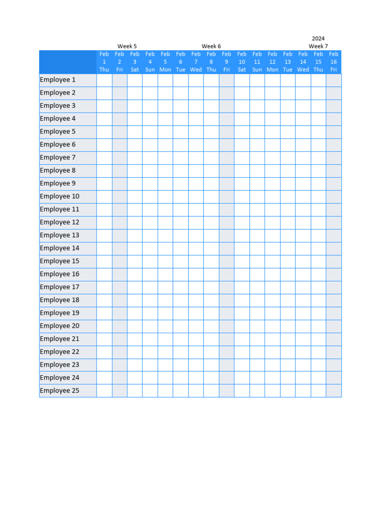 Absentia Leave Planner Template PDF