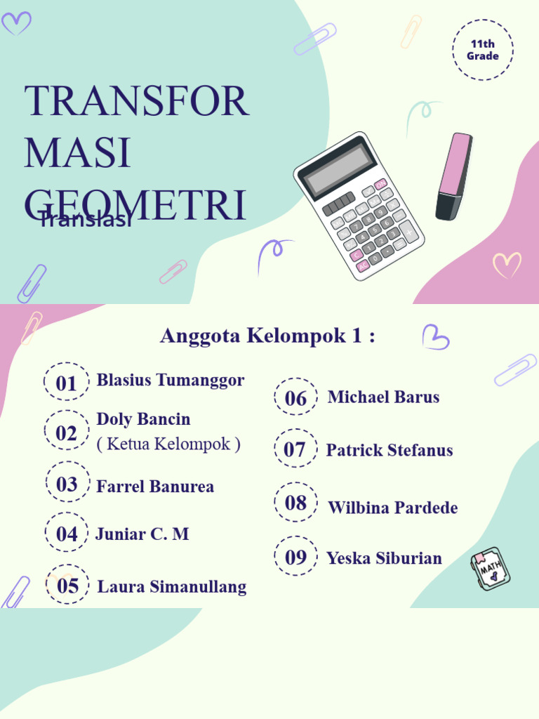 Geometri Translasi Kelas 11 | PDF