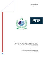 Anti Plagiarism Policy v2.0 - Aug2023