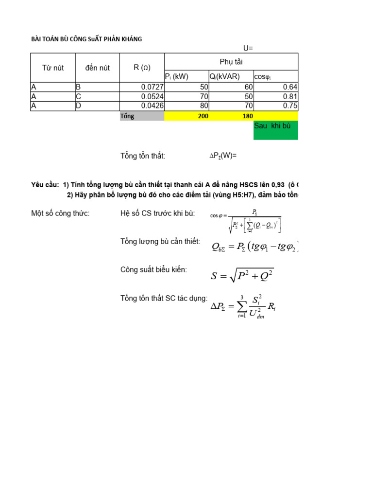 Bai Tap Excel - de | PDF