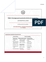 TEMA 5. Estrategias para La Promoción Efectiva de Actividad Física