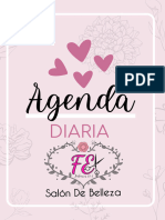 A4 Agenda Diaria Organizativa Rosa y Blanco Sencillo 