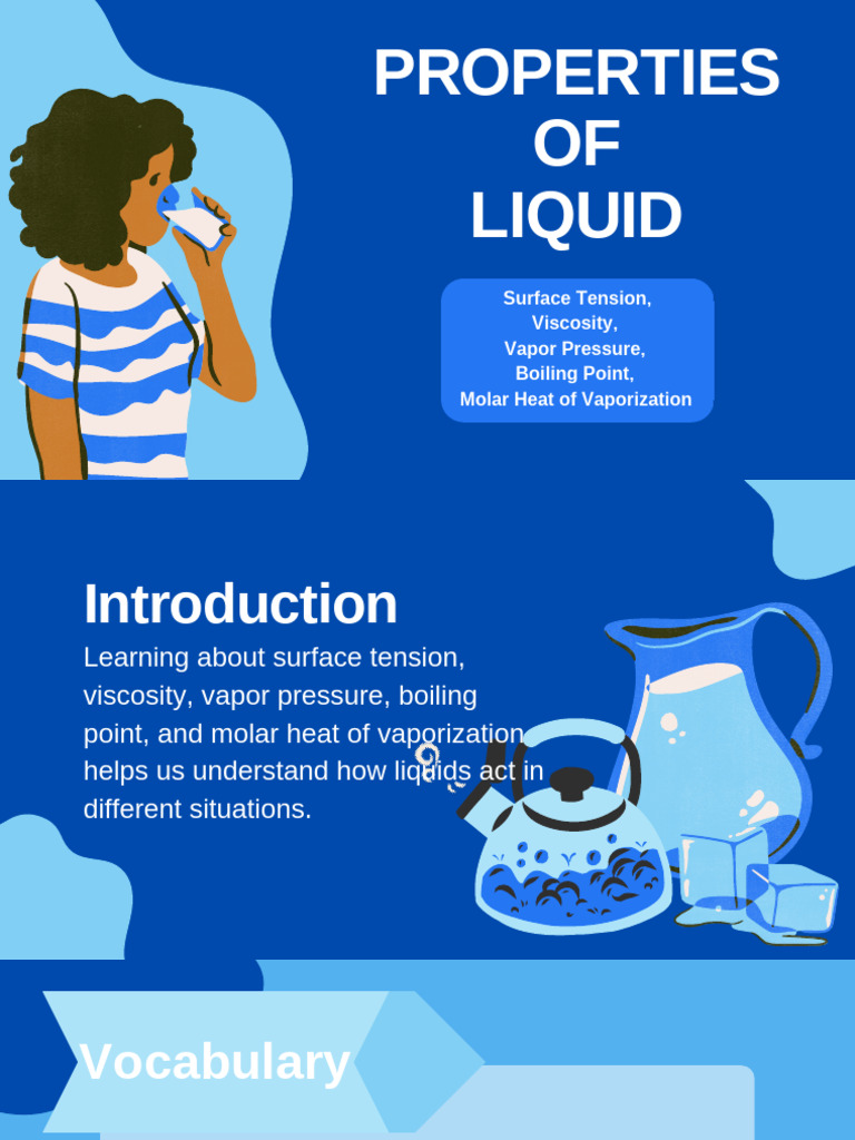 Properties of Liquids: Key Concepts | PDF | Liquids | Pressure