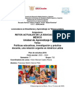Políticas Educativas, Investigación y Práctica Docente, Una Relación Urgente en América Latina